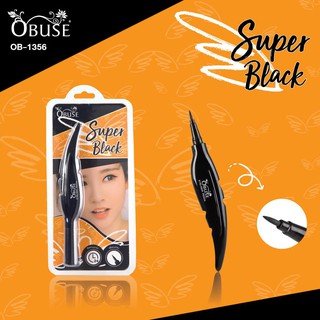 Obuse Eyeliner OB-1356 เมจิกอายไลเนอร์กันน้ำสูตรใหม่ หัวแปรงฟองน้ำอ่อนนุ่ม เขียนง่าย ให้เส้นคมกริบ