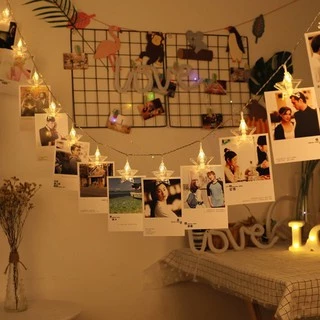 ไฟตกแต่ง ไฟหนีบรูป (คลิ๊ปรูป) 20หัว ไฟตกแต่งห้อง ไฟประดับห้อง ขนาดยาว 3 เมตร คลิปหนีบกระดาษรูปถ่าย