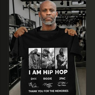 เสื้อยืดครอปGildan เสื้อยืดผ้าฝ้าย 100% พิมพ์ลาย I Am Hip Hop Dmx Biggie 2Pac สไตล์ฮิปฮอปS-5XL