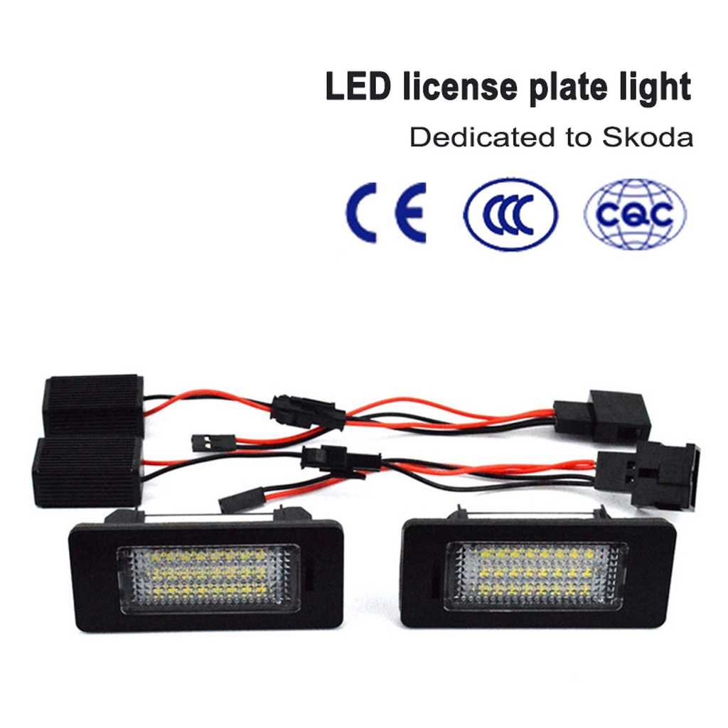 2 à¸Šà¸´à¹‰à¸™ Skoda Octavia Rapid LED à¹„à¸Ÿà¸›à¹‰à¸²à¸¢à¸—à¸°à¹€à¸šà ...