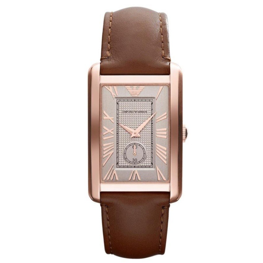Emporio Armani Watch นาฬิกาผู้ชาย สีน้ำตาล สายหนัง รุ่น AR1671