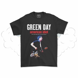 คอลูกเรือเสื้อยืดคอกลมเสื้อยืด พิมพ์ลาย GREEN DAY GREEN DAY BAND V1ผ้าฝ้ายแท้ S-5XL