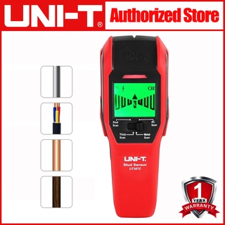 Uni-t UT387C เครื่องสแกนเนอร์ ตรวจจับโลหะ แรงดันไฟฟ้า AC 4 in 1 ทองแดง หน้าจอ LCD HD