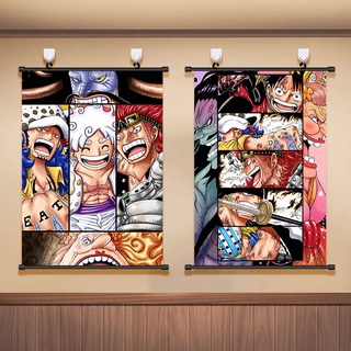 โปสเตอร์ รูปการ์ตูนอนิเมะ One Piece Four Emperors Luffy Shanks ขนาด 20x30 ซม. สําหรับตกแต่งบ้าน