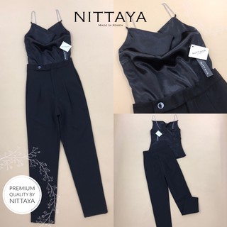 พร้อมส่ง รอบที่2 set เสื้อคอถ่วงสายโซ่เงิน+กางเกงขายาว - ป้าย NITTAYA งานคุณภาพที่ไม่เคยทำให้คุณผิดหวัง