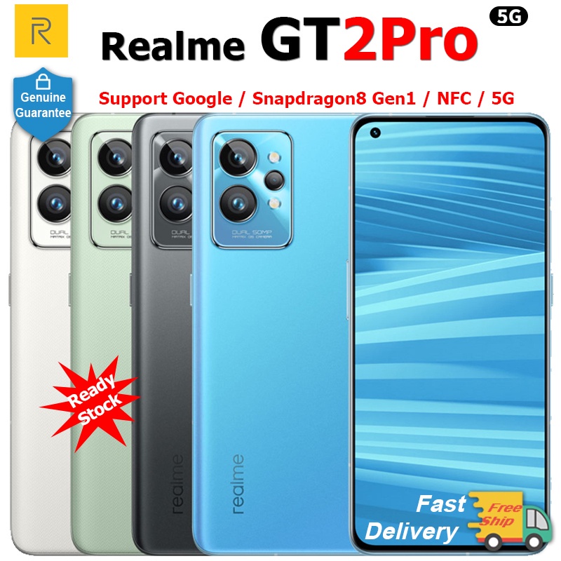 ❍☃สมาร์ทโฟน Realme GT2 Pro 5G 6.7 นิ้ว 2K AMOLED Snapdragon8Gen1 NFC 50MP 65W ที่ชาร์จแบตเตอรี่ 5000mAh Google play stor