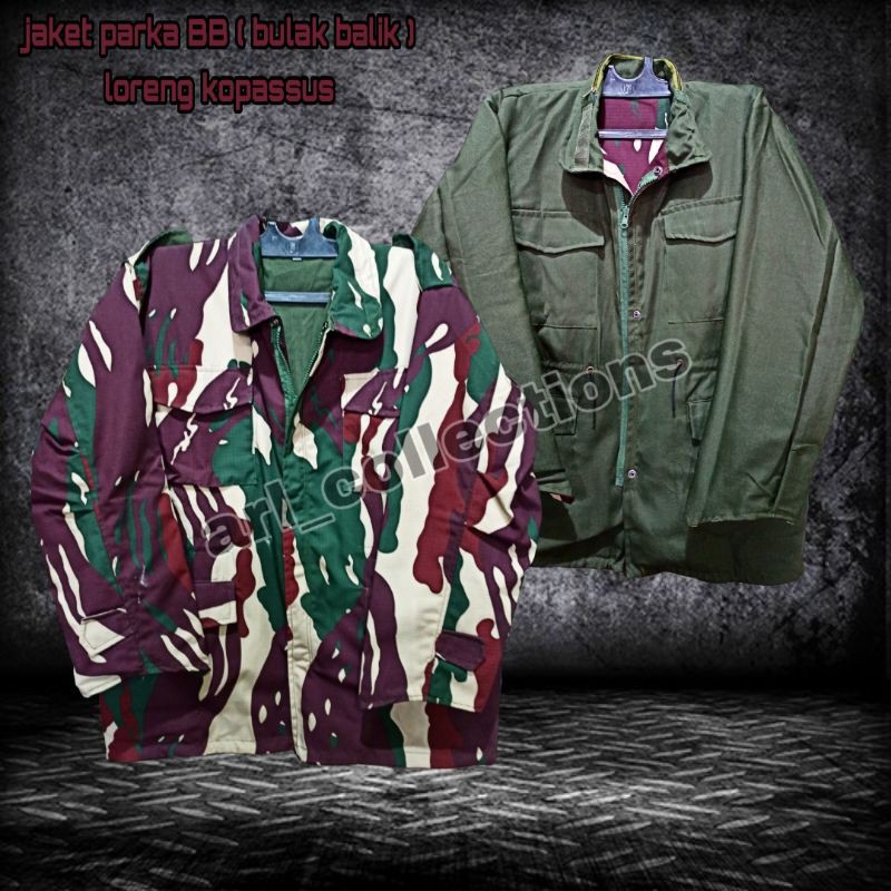 BB JACKET (REVERSIBLE) KOPASSUS CAMO/ARMY PARKA CAMO JACKET