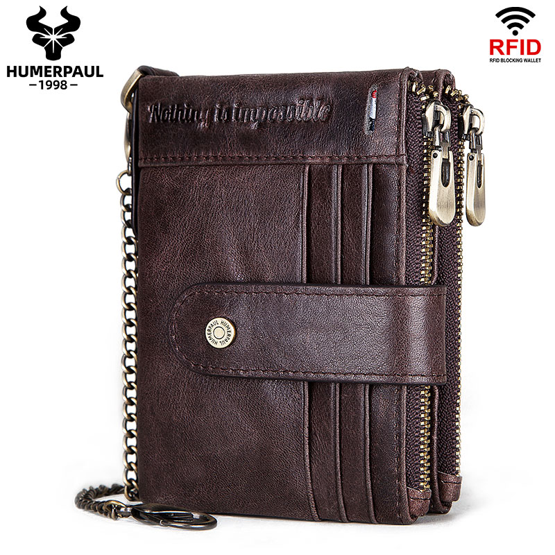 Rfid กระเป๋าสตางค์หนัง ใบสั้น พับได้ อเนกประสงค์ สไตล์วินเทจ สําหรับผู้ชาย【โปรโมชั่น ลดราคา】