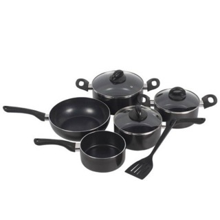 ว๊าว🍟 ชุดเครื่องครัว 9 ชิ้น เคลือบNon-stick อุปกรณ์ประกอบอาหาร
