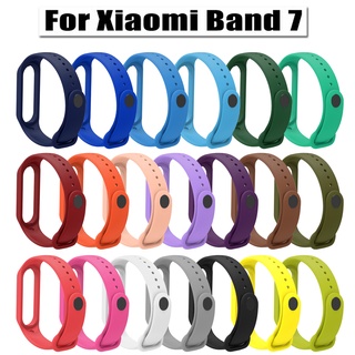 สายนาฬิกาข้อมือซิลิโคน สีสันสดใส แบบเปลี่ยน สําหรับ Xiaomi Miband 7 Mi Band 7