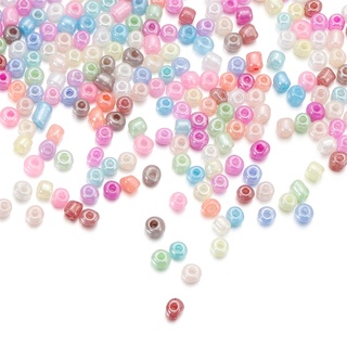 St.kunkka 3-4mm 300/500pcs ลูกปัดแก้ว ขนาดเล็ก  สําหรับทําเครื่องประดับ สร้อยข้อมือ ลูกปัดแก้วพาสเทลสุดน่ารัก DIY