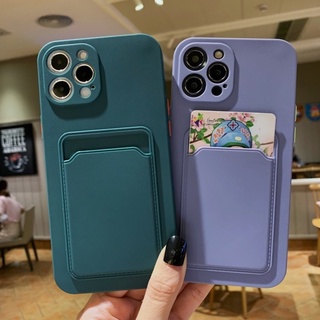 เคส Xiaomi Redmi Note 9S 10S 10 9 8 Pro Max Note 10 5G ซิลิโคนเหลว เคสการ์ด สีลูกกวาด ช่องใส่บัตรเครดิต เคสโทรศัพท์