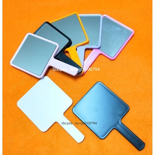 (พร้อมส่ง sizeเล็ก) กระจกเหลี่ยม กระจกถือ กระจกสีพาสเทล กระจกแต่งหน้า กระจกพกพา Hand Mirror กระจกแต่งหน้าพร้อมด้ามจับ