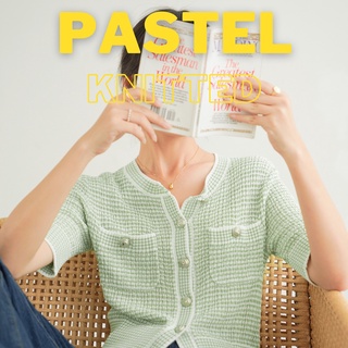 เสื้อเชิ้ตไหมพรม Pastel knitted