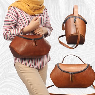 AL01 - Tas Selempang Slingbag Clutch Dompet Wanita Cewek Kulit Asli 1 Slot Praktis Stylish
