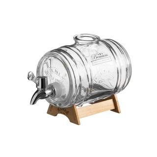 โหลแก้ว ขวดใส่เหล้า โหลแก้วบาร์เรลมีก๊อก 1 ล. Barrel Dispenser 1L. Kilner