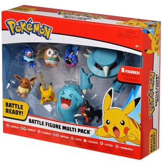 ตุ๊กตาฟิกเกอร์ Monster Detective Pikachu Pokemon Pocket พีวีซี 8 ชิ้น/ชุดสําหรับเด็ก