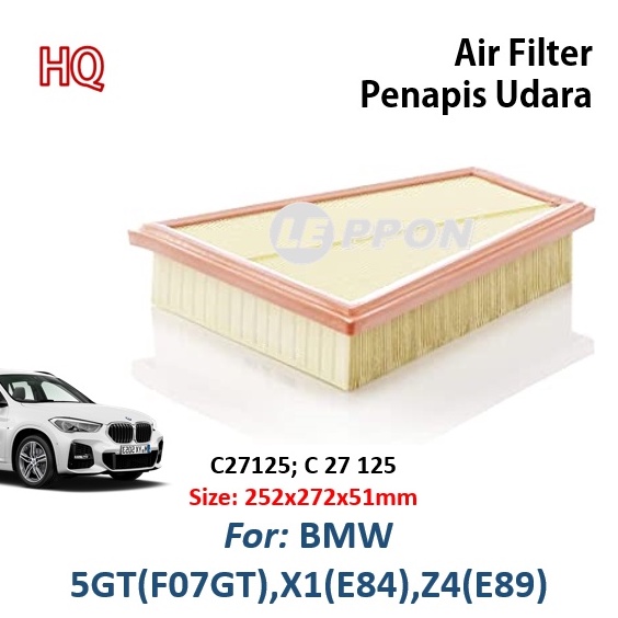 Leppon BMW 5GT (F07GT), X1(E84), Z4(E89) กรองอากาศ C27125 ; C 27 125