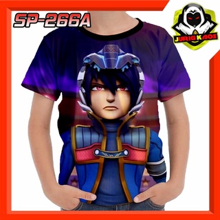 เสื้อยืด พิมพ์ลายกัปตัน Kaizo Boboiboy 3 มิติ สําหรับเด็ก