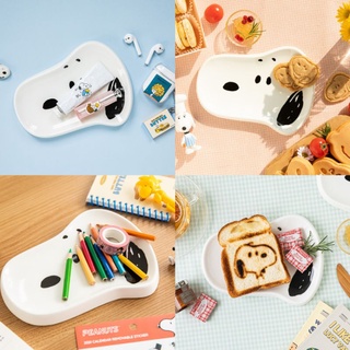 ( พร้อมส่ง ) จาน / ถาด เซรามิค Snoopy ลิขสิทธ์แท้ Peanuts