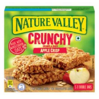 (promotion) Nature Valley Crunchy Apple Crisp 210g เนเจอร์ วัลเล่ย์ ธัญพืชอบกรอบชนิดแท่งเคลือบพีนัทบัตเตอร์ 210 กรัม