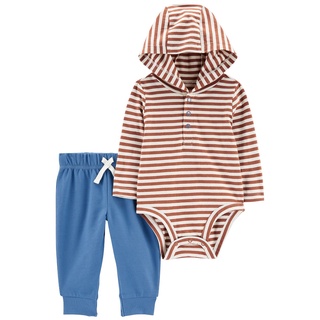 Carters Bodysuit + Pants 2Pc Brown L9 คาร์เตอร์เสื้อชุดเซทบอดี้สูท 2 ชิ้น