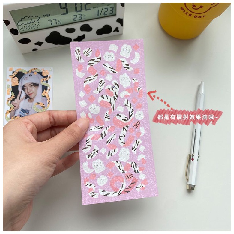 ส่ง KERRY EMS สติ๊กเกอร์ ลายน่ารัก DIY RIBBON Hologram Sticker สติ๊กเกอร์ไดคัท ตกแต่ง ไดอารี เคสโทรศ