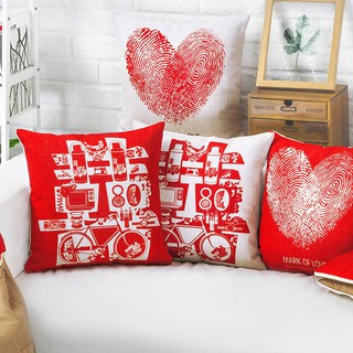 Wedding Double Happiness Cushion Cover A Pair of Red Wedding Room Bed Pillowcase