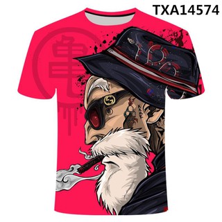 3D Print Anime Dragon Ball Master Roshi Men/Women T Shirt Harajuku Short Sleeve Graphic Tees Summer Tops