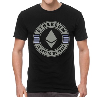 [S-5XL] เสื้อยืดแขนสั้น ผ้าฝ้าย พิมพ์ลาย Ethereum สําหรับผู้ชาย PAeebb83DBbnfn39