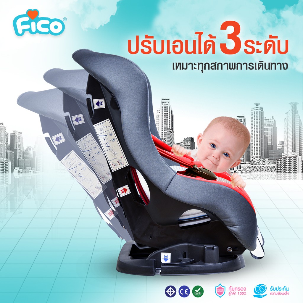 Fico คาร์ซีท รุ่น HB902 ( สำหรับแรกเกิด-4ปี) สินค้าขายดี อ่านรายละเอียดก่อนสั่ง #8