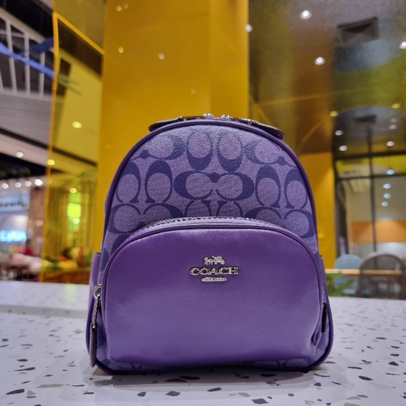 ส่งฟรี🔥 กระเป๋าเป้ Coach แท้💯 สีม่วง มินิ น่ารัก ผู้หญิง กระเป๋าสะพายหลัง