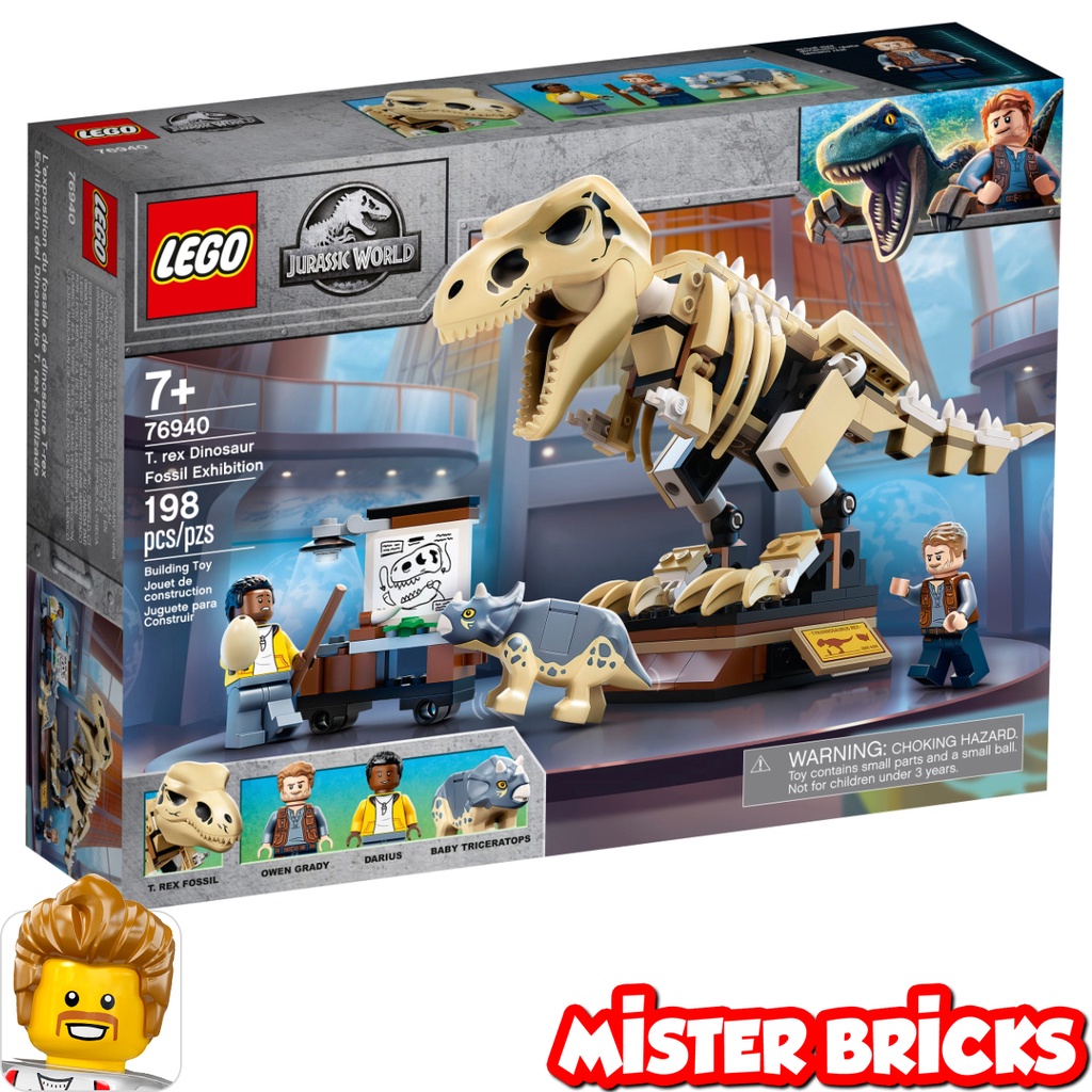 LEGO® Jurassic World™ T. rex Fossil Exhibition Set (76940) - Dinosaur Building Kit for Movie Fans