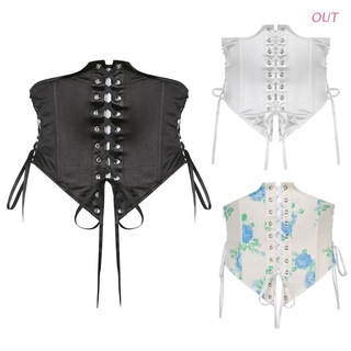 ชุด Corset Corset รัดตัวเอวสูงลายดอกวินเทจสตรี