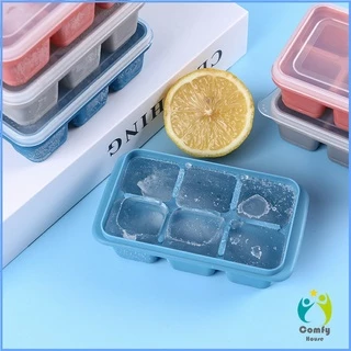Comfy แม่พิมพ์น้ำแข็งก้อน ฝาปิด พร้อมฝา 6 ช่อง Ice tray mould