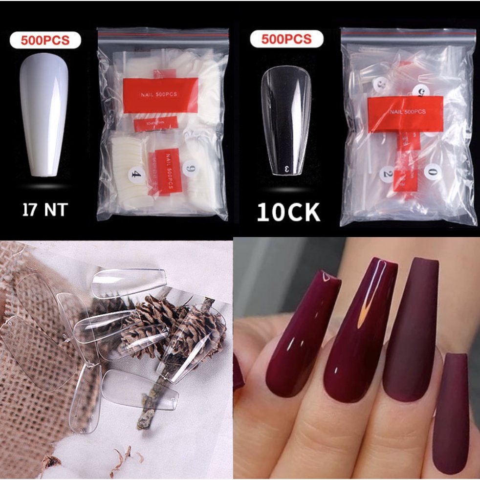 PVC ต่อเล็บทรงบัลเล่ต์ เล็บปลอมทรงบัลเล่ต์ pvc10 และ pvc17 – โปรปัง