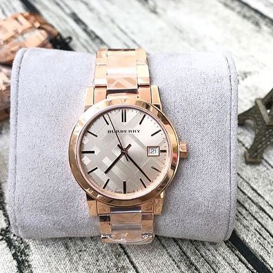 นาฬิกา Burberry The City Rose Gold-Tone Ladies Watch BU9146 หน้าปัด 34 mm