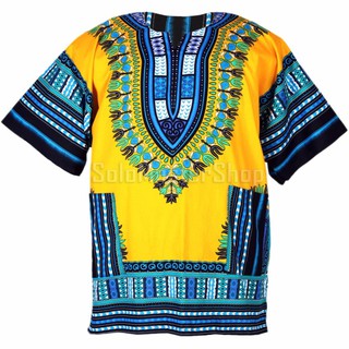 Dashiki African Shirt Cotton Hiphop เสื้อจังโก้ เสื้ออินเดีย เสื้อแอฟริกา เสื้อฮิปฮอป เสื้อโบฮีเมียน ad033y