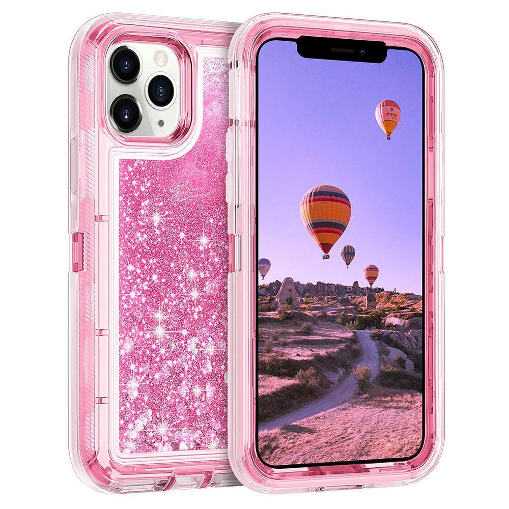 เคสสําหรับiphone 16 Pro Max,ผู้หญิงBling Glitter Sparkle Quicksand Heavy Duty Hybrid Hard PC Soft TPUกันกระแทกสําหรับiPhone 15 Pro Max/14 Pro Max/12 Pro Max/11 Pro Max