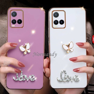 เคสโทรศัพท์ Handphone Case VIVO T1 T1x Y01 Y33T Y21T Y21 Y21S Y33S V23 V23E 4G 5G Fashion Crystal Butterfly Phone Casing Ultra Thin TPU Softcase All-inclusive Camera Shockproof Back Cover เคส