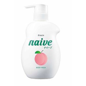 KRACIE NAIVE BODY WASH PEACH 530ml.ครีมอาบน้ำกลิ่นพีช ช่วยบำรุงผิวพรรณให้เนียนนุ่ม ชุ่มชื่น