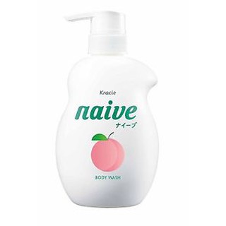 KRACIE NAIVE BODY WASH PEACH 530ml.