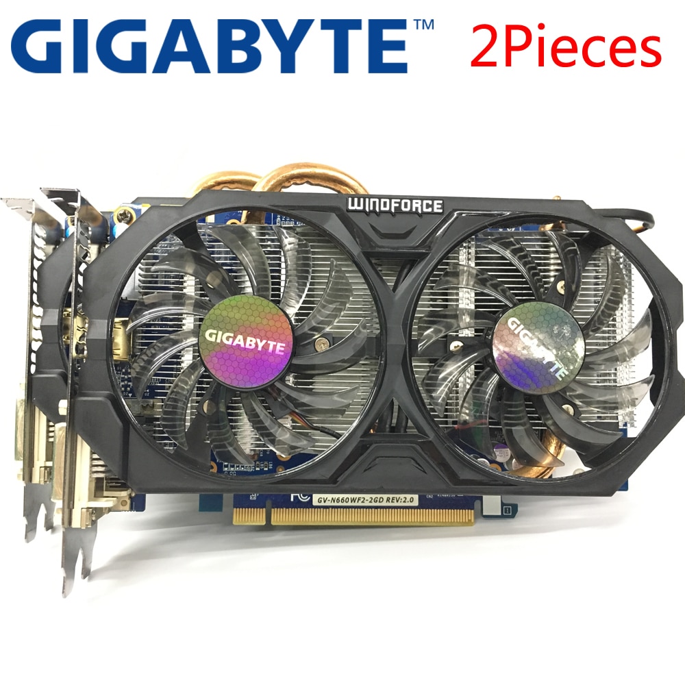 Gigabyte 2ieces Grahics Card Gtx 660 2gb 192bit Gddr5 Video Cards For Nvidia Geforce Used Vga Cards Stronger Than Gtx 75 ราคาท ด ท ส ด