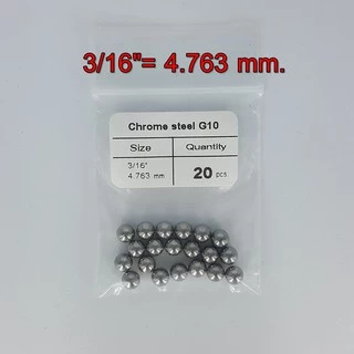 ลูกปืนเม็ดสำหรับดุมล้อจักรยาน G10 ขนาด 5/16",1/4",7/32",3/16",1/8"