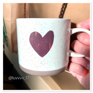 Starbucks Heart of Gold Coffee Tea Mug Cup 12oz Rose Gold. ( No Box📦)