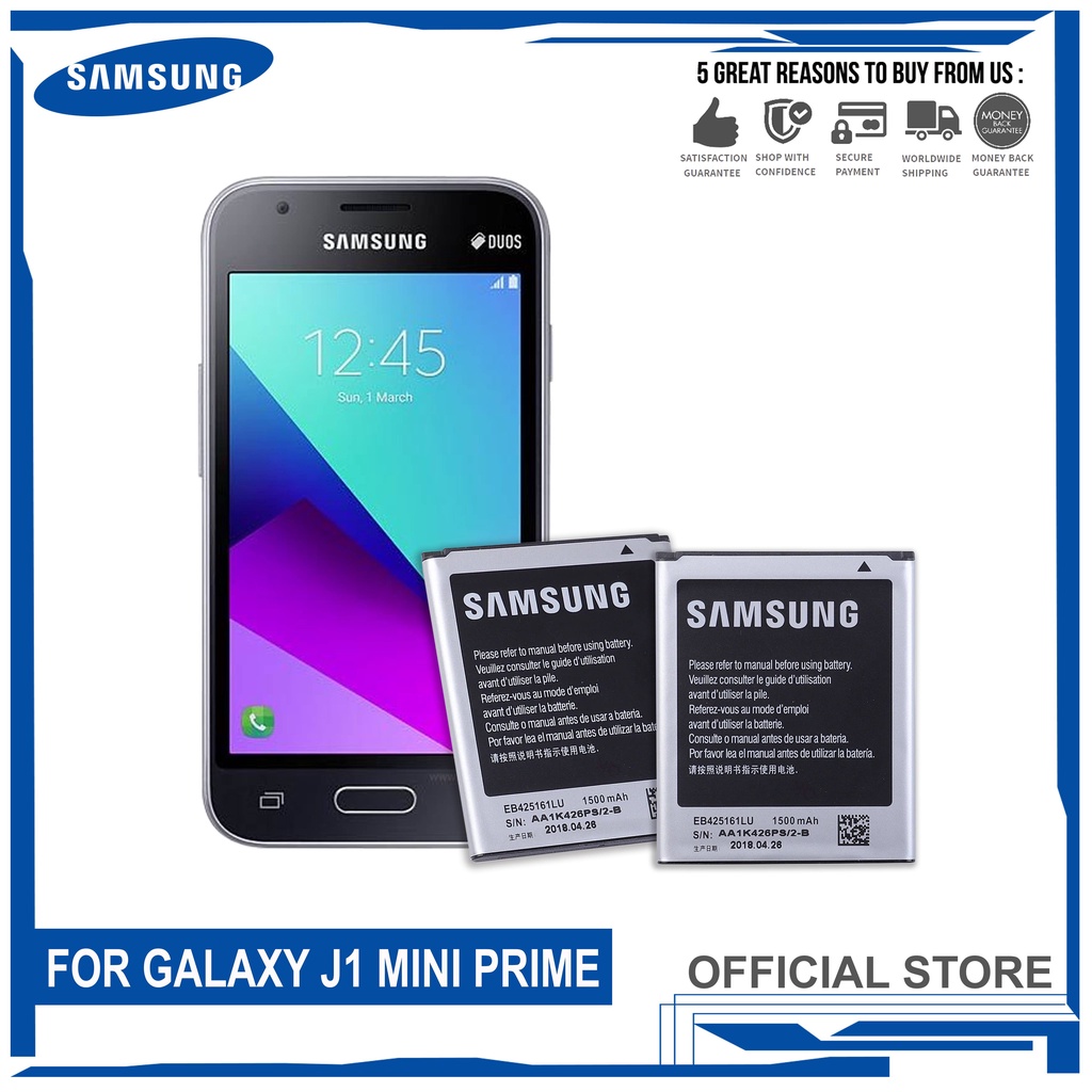 For Samsung Galaxy J1 Mini Prime, Ace 2 Battery Original, (SM-J106) Model: EB425161LU (1500mAh)