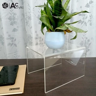 ชั้นวางโมเดล ชั้นอะคริลิค ชั้นวางของ ทรง U ขนาด ก15xย20xส12.5cm. หนา 4 มิล (U7)