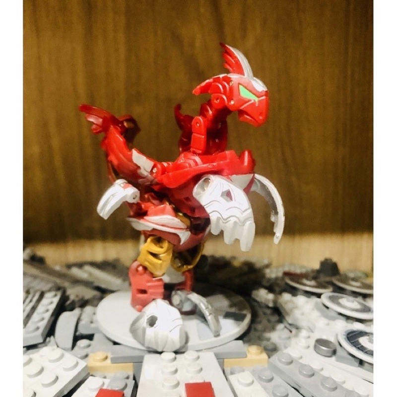 Bakugan Bakufusion Betakor Red Pyrus Radizen and Bakugold Roxtor