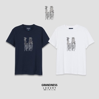 Grandness เสื้อยืด Luxury ลายกราฟิก รุ่น LX647-648 ( สีขาว /…