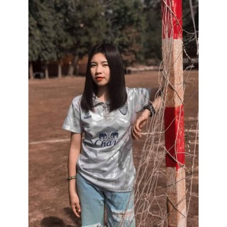 เสื้อบุรีรัมย์ คอปก เทา-ขาว
